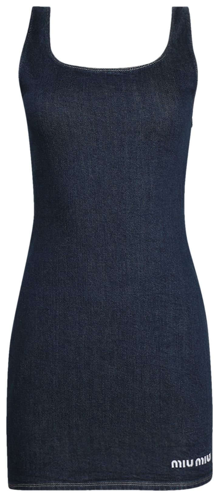 Miu Miu Denim Mini Dress Blue