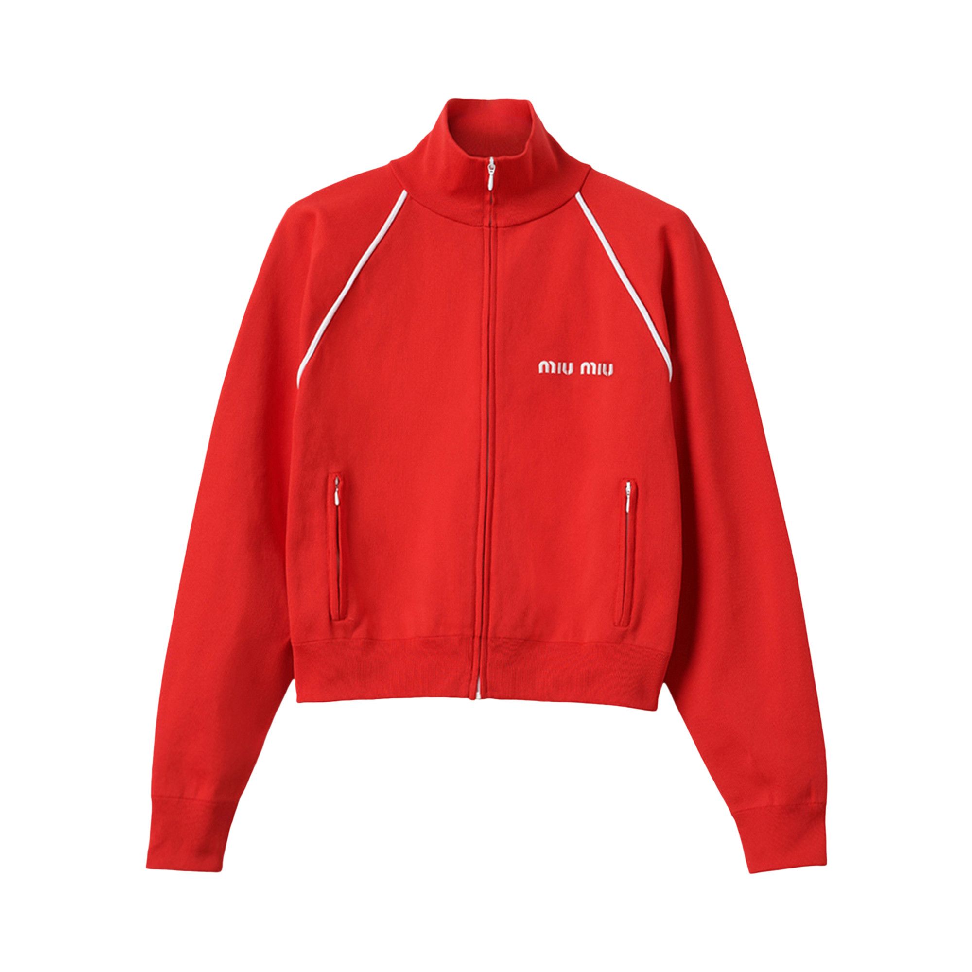 Buy Miu Miu Track Jacket 'Red' - MMF889 S OOO F0011 | GOAT
