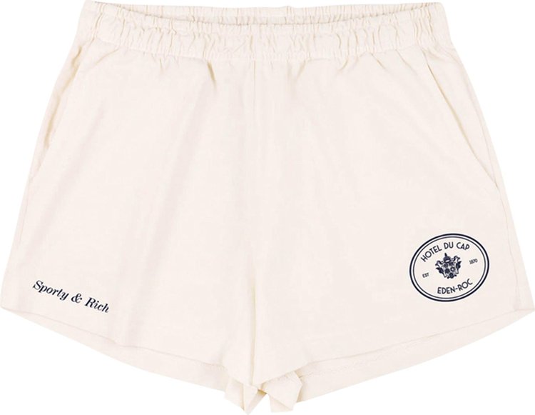 Sporty  Rich Eden Crest Disco Short CreamNavy