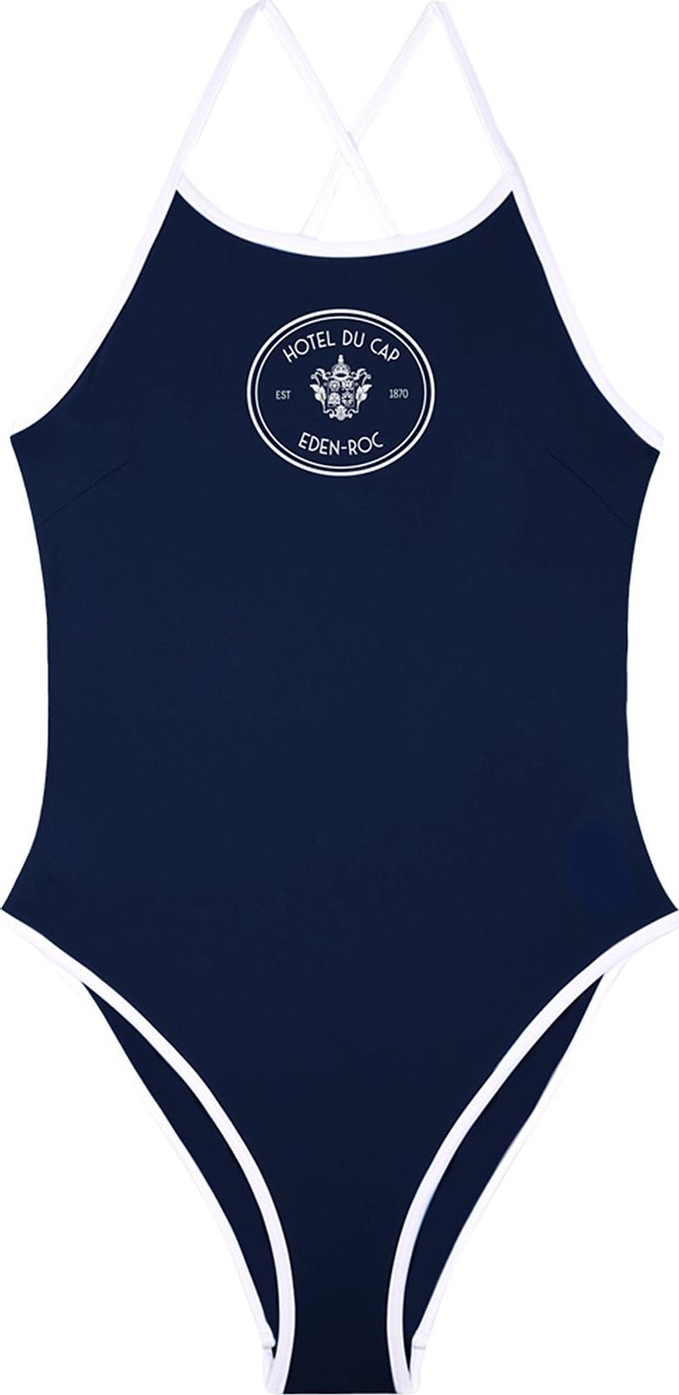 Sporty  Rich Eden Crest Bathing Suit NavyWhite