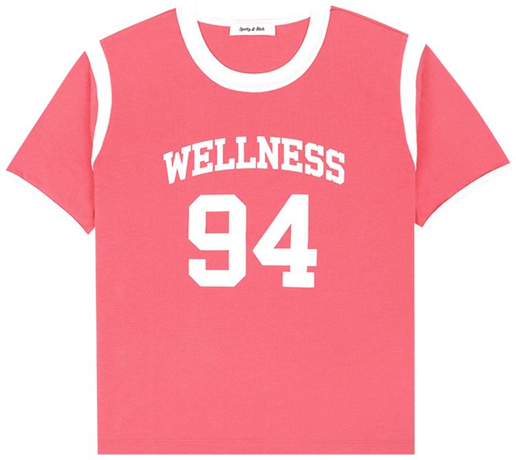 Sporty  Rich Wellness 94 Sports Tee Cotton CandyWhite