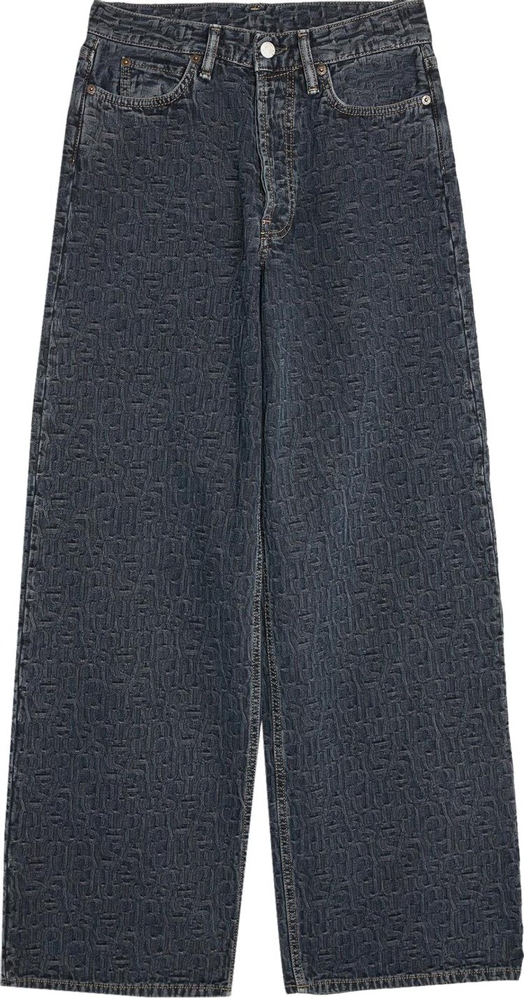 Acne Studios 1981F Monogram Jeans BlueBlack