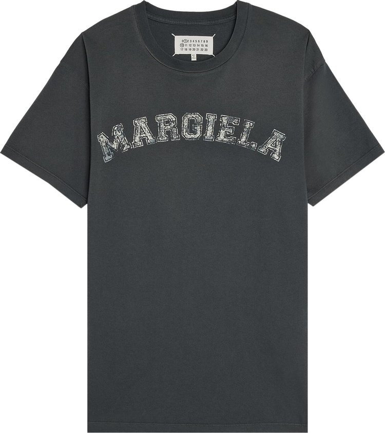 Maison Margiela Overdye Treatment Logo T Shirt Wash Black