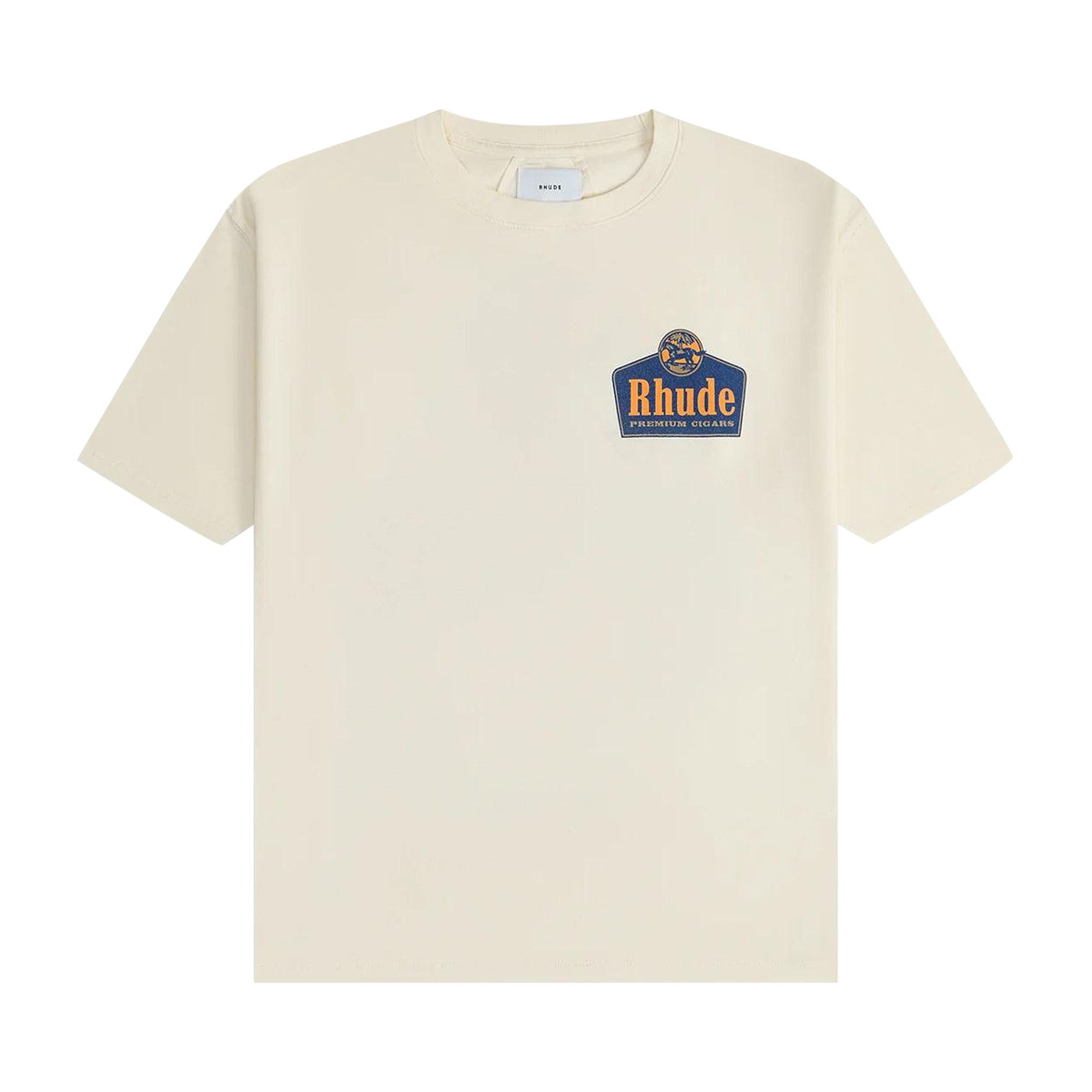 RHUDE ロゴ ラゴ ヴィンテージ コットン 半袖 Tシャツ ホワイト RHUDE ロゴ ラゴ ヴィンテージ コットン 半袖 Tシャツ ホワイト