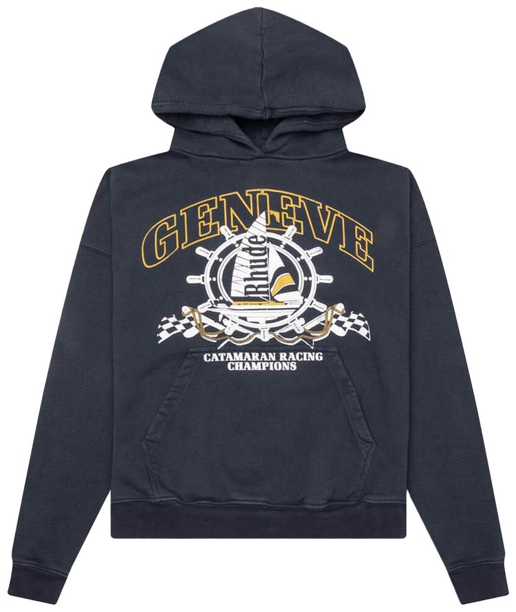 Rhude Geneve Catamaran Hoodie Vintage Black