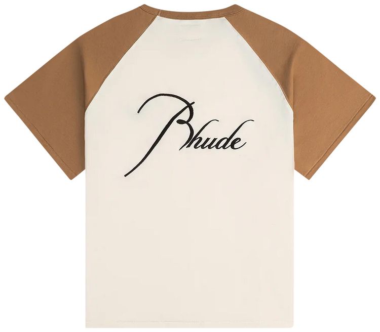 Rhude Raglan Tee Vintage RedVintage White