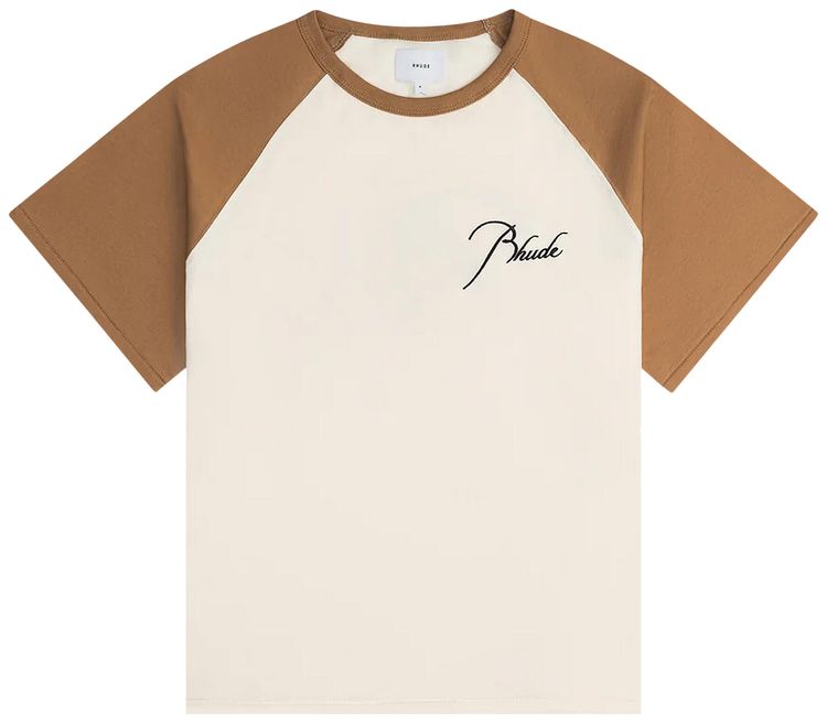 Rhude Raglan Tee Vintage RedVintage White