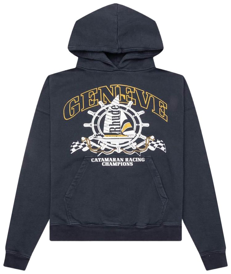 Rhude Geneve Catamaran Hoodie Vintage Black