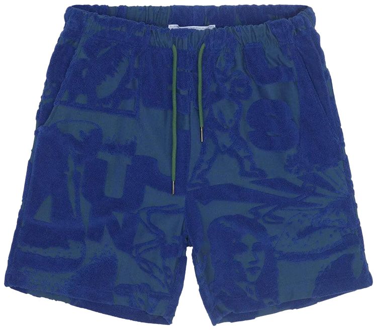 Jungles Terry Towelling Short GreenBlue