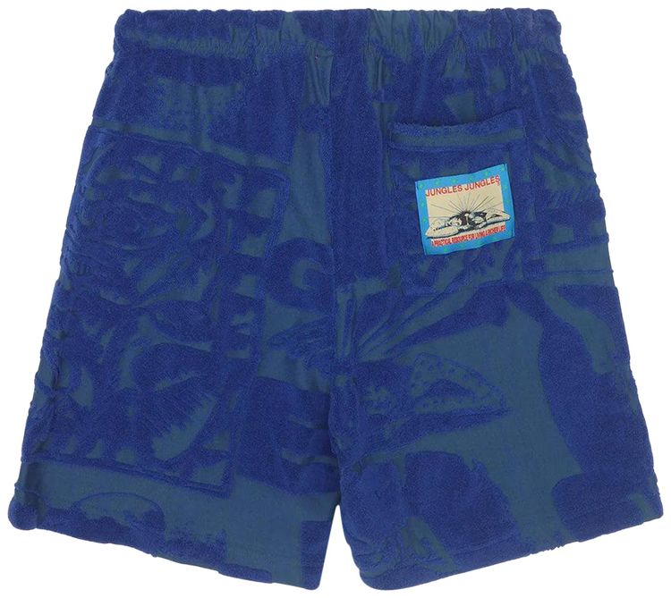 Jungles Terry Towelling Short GreenBlue