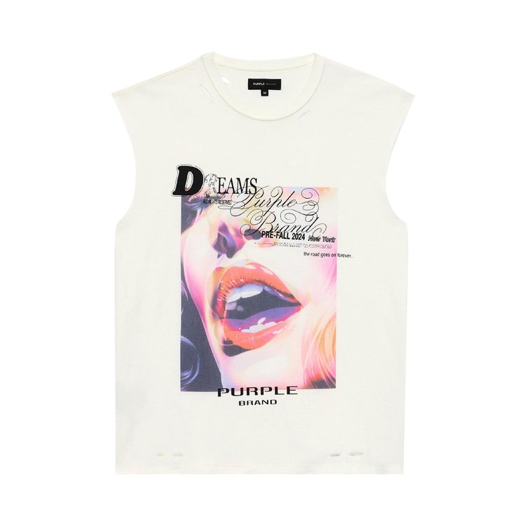 PURPLE BRAND Dreams Tank Top White