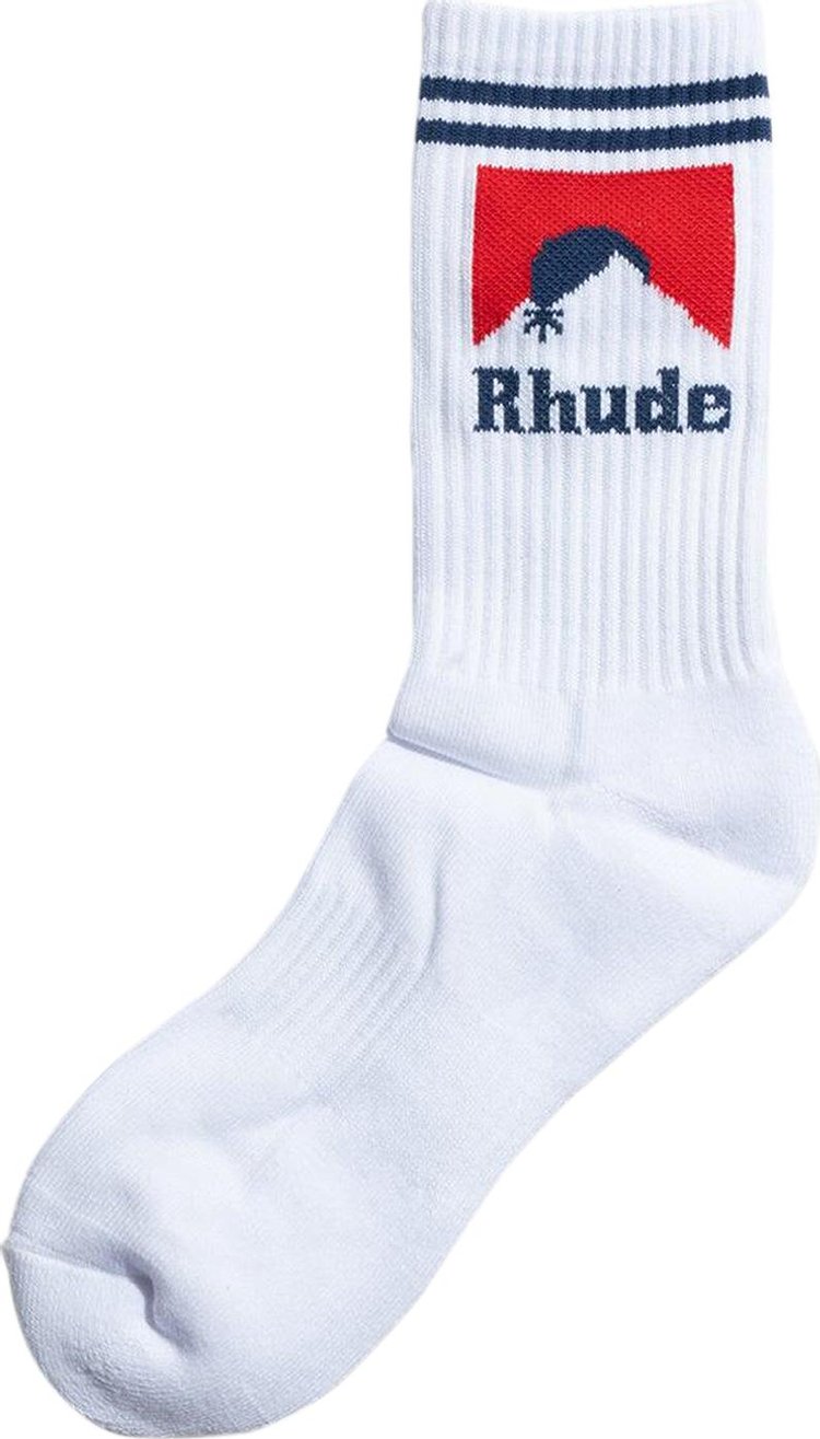 Rhude Moonlight Sock WhiteRedBlue