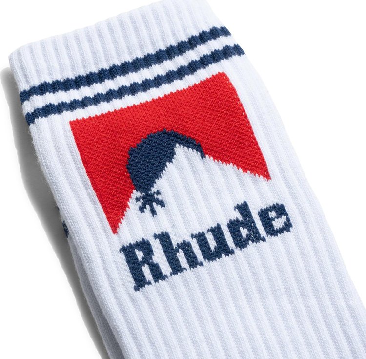 Rhude Moonlight Sock WhiteRedBlue