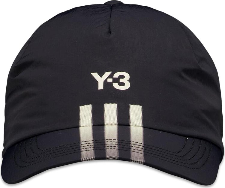 Y 3 Stripes Cap Black