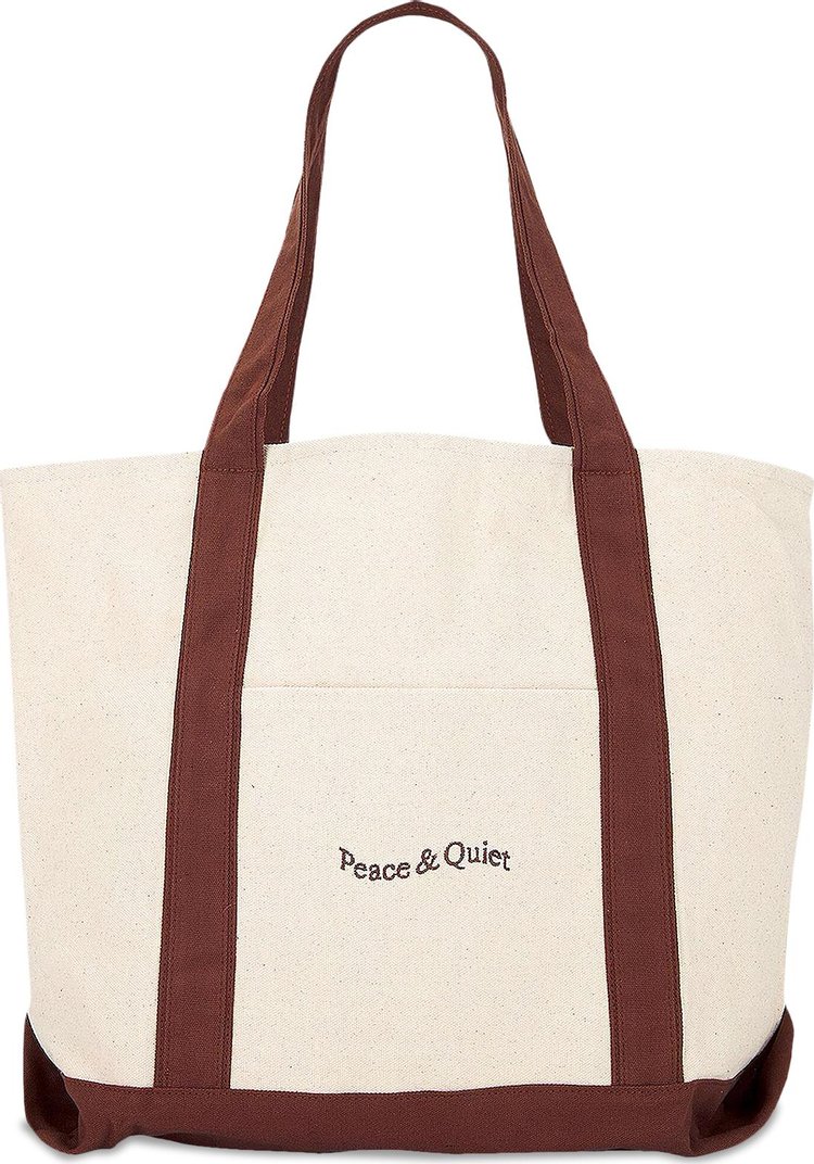 Museum of Peace  Quiet Wordmark Boat Tote Coral