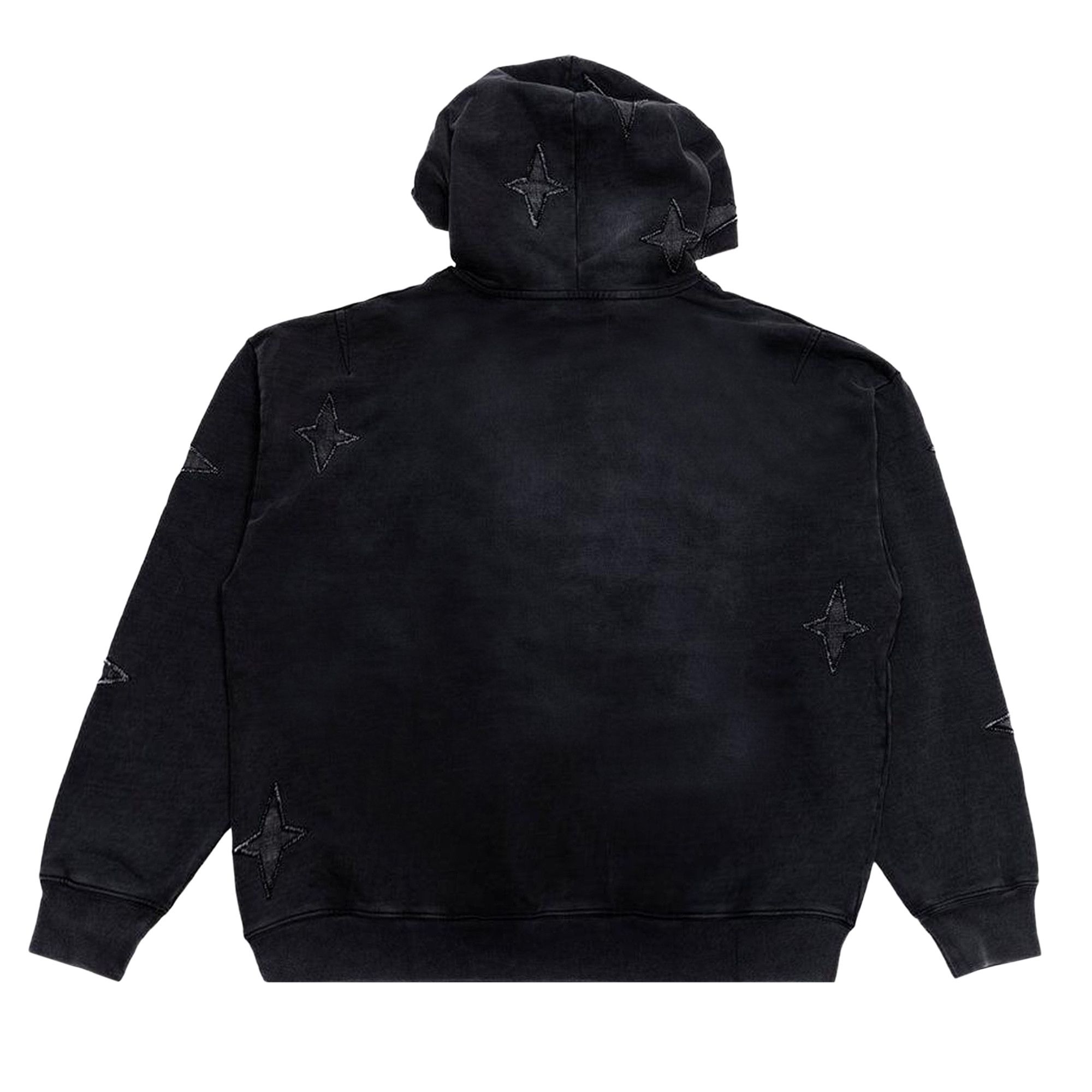 人気ブラドン Buy PURPLE BRAND Gothic Stars Hoodie 'Black' - P401 FGBB324 トップス