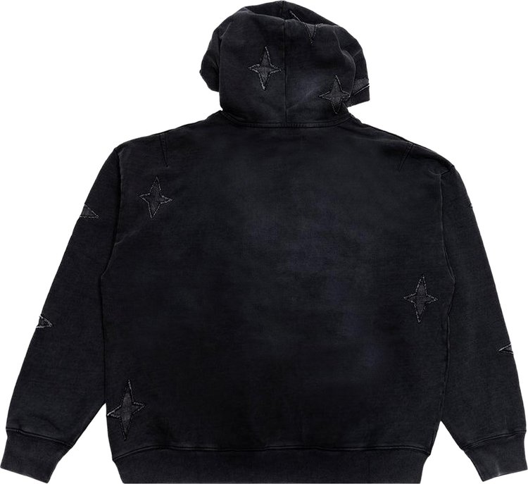 PURPLE BRAND Gothic Stars Hoodie Black