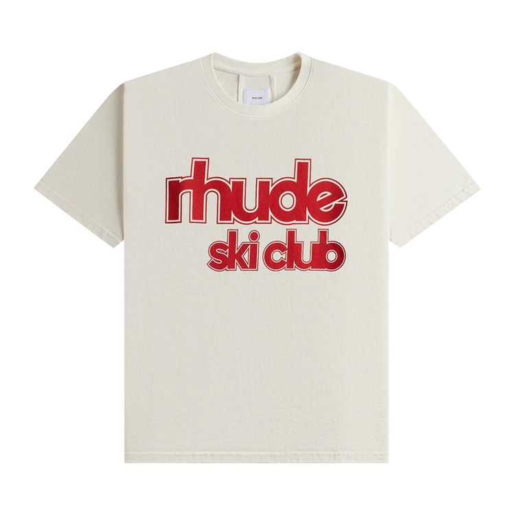 Rhude Ski Club Tee Vintage White