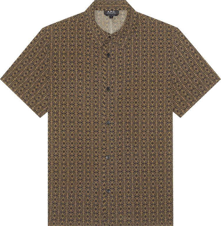 APC Leandre Short Sleeve Shirt Tobacco