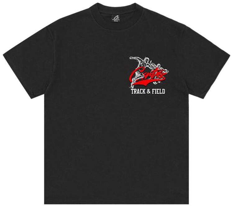 Corteiz Track And Field Tee New Blank Black