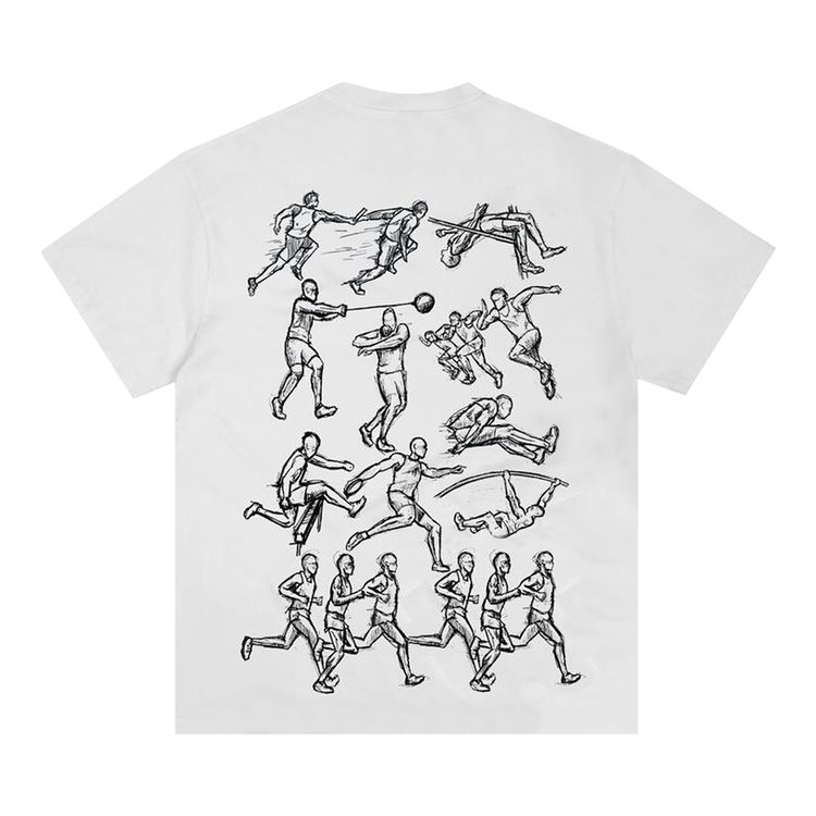 Corteiz Track And Field Tee New Blank White