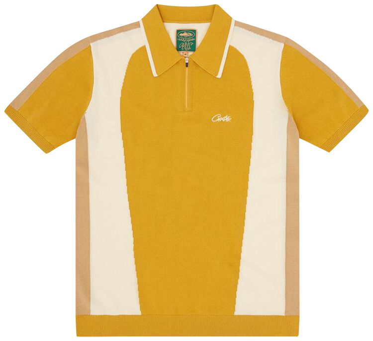 Corteiz Soprano Knit Polo Mustard