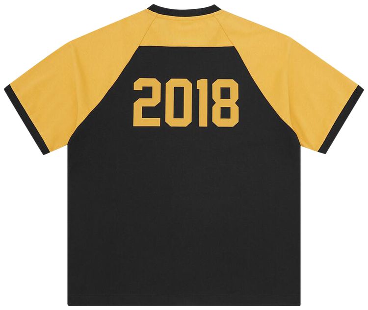 Corteiz Alcatraz Eagle Raglan Tee BlackYellow