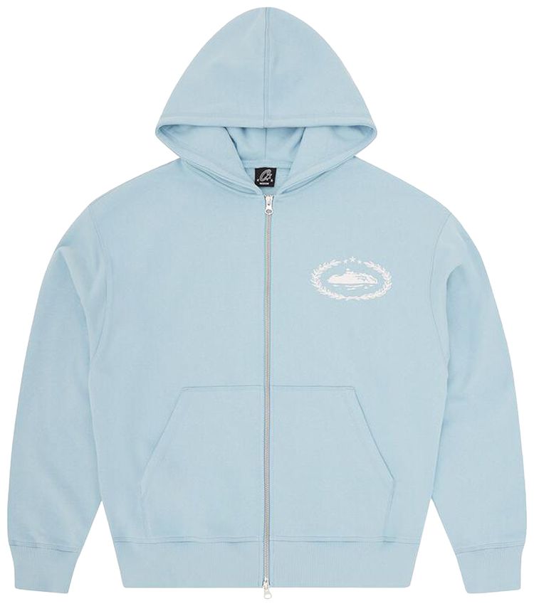 Corteiz Superior Royale Zip Hoodie Baby Blue