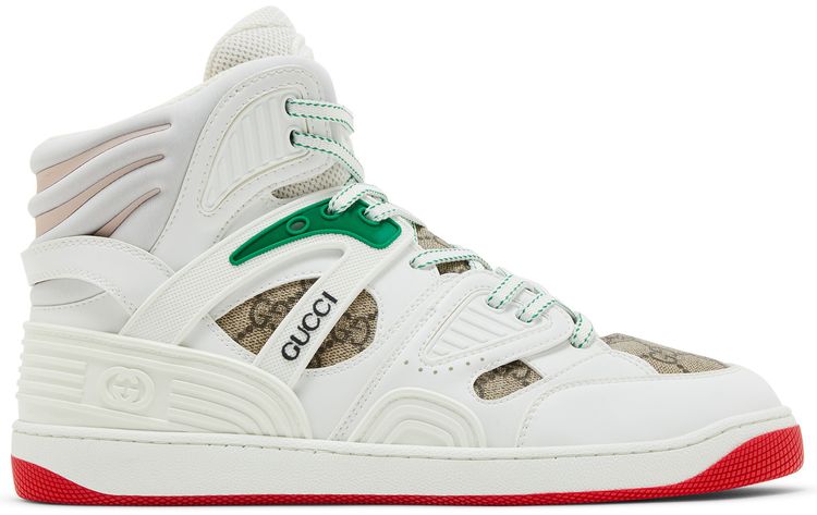Gucci Basket High White Demetra Red