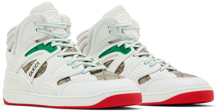 Gucci Basket High White Demetra Red