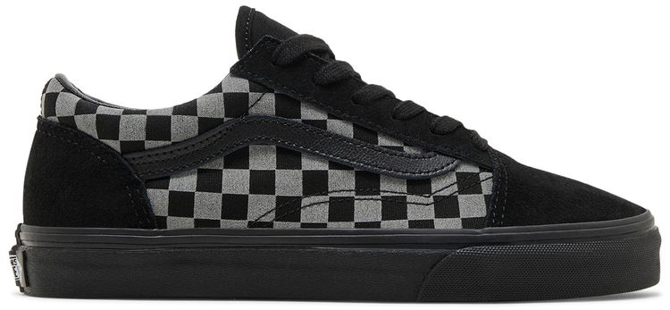 Vans Old Skool Kids Reflective Checkerboard   Black