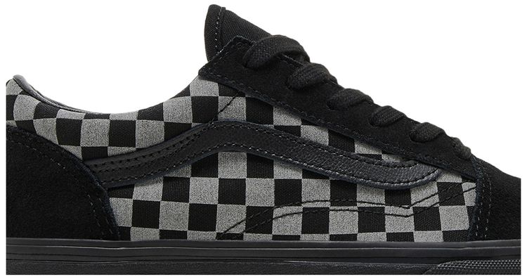 Vans Old Skool Kids Reflective Checkerboard   Black