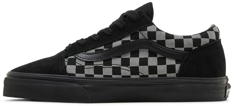Vans Old Skool Kids Reflective Checkerboard   Black