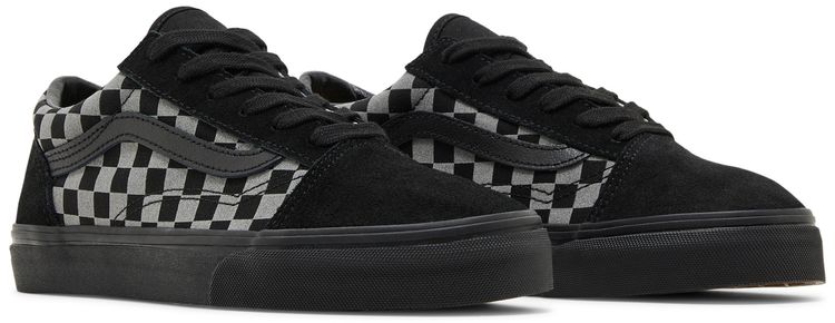 Vans Old Skool Kids Reflective Checkerboard   Black