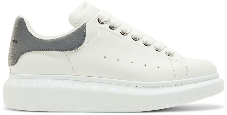 Alexander McQueen Wmns Oversized Sneaker White Grey Snakeskin