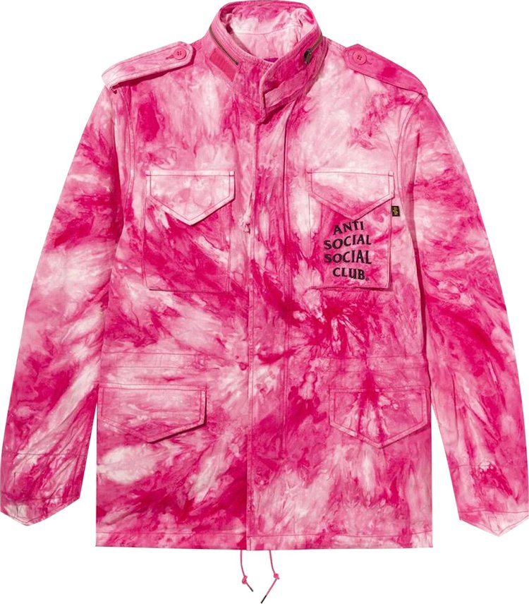 Anti Social Social Club x Alpha Industries M65 Jacket Tie Dye Pink