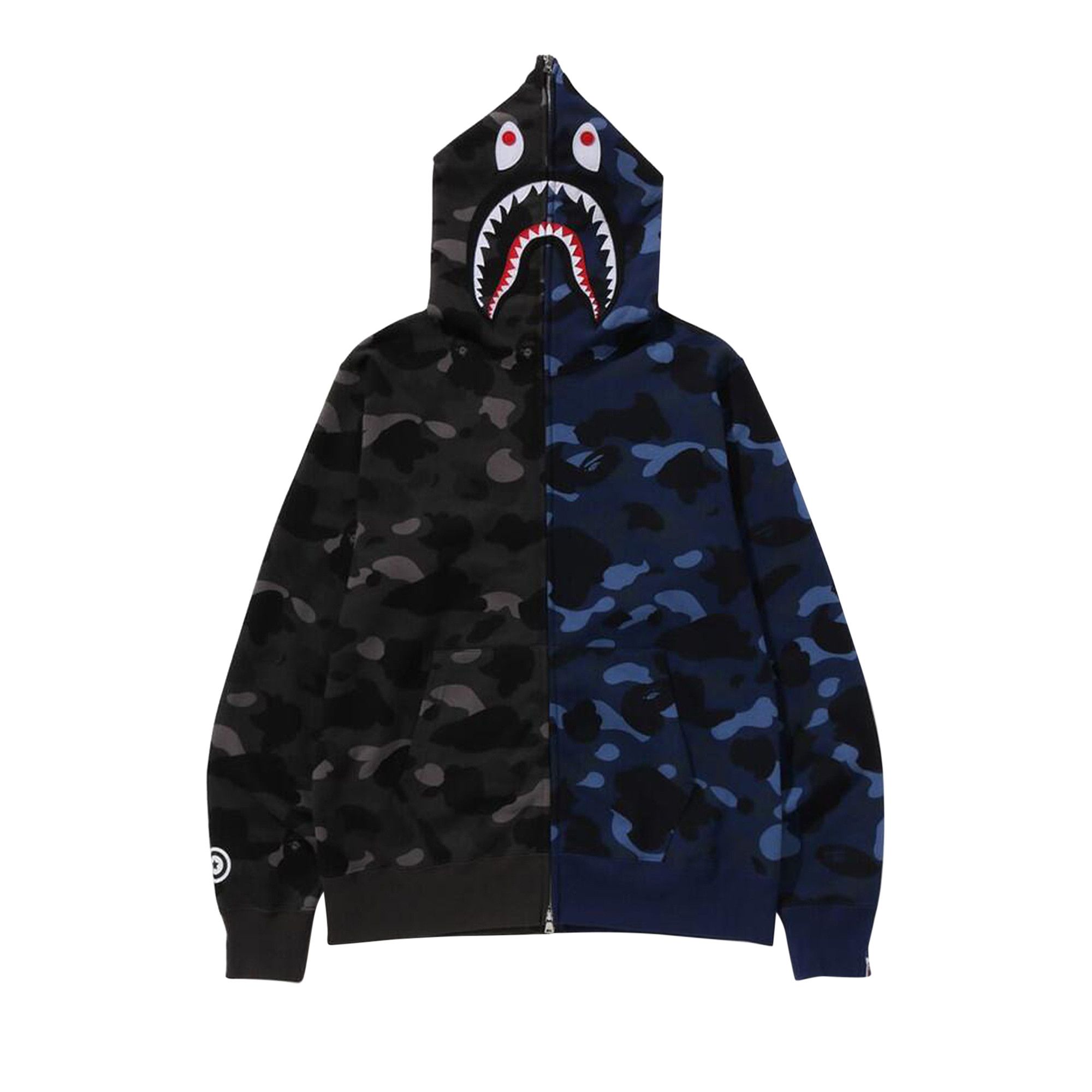Black and blue bape hoodie online