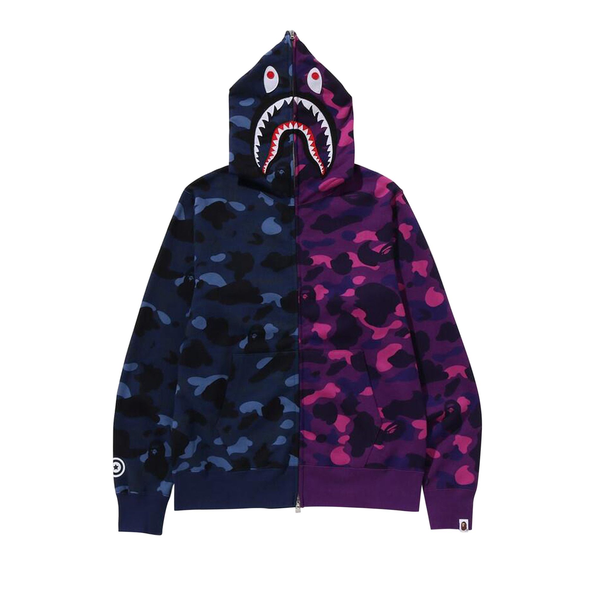 Bape purple and blue camo hoodie deals