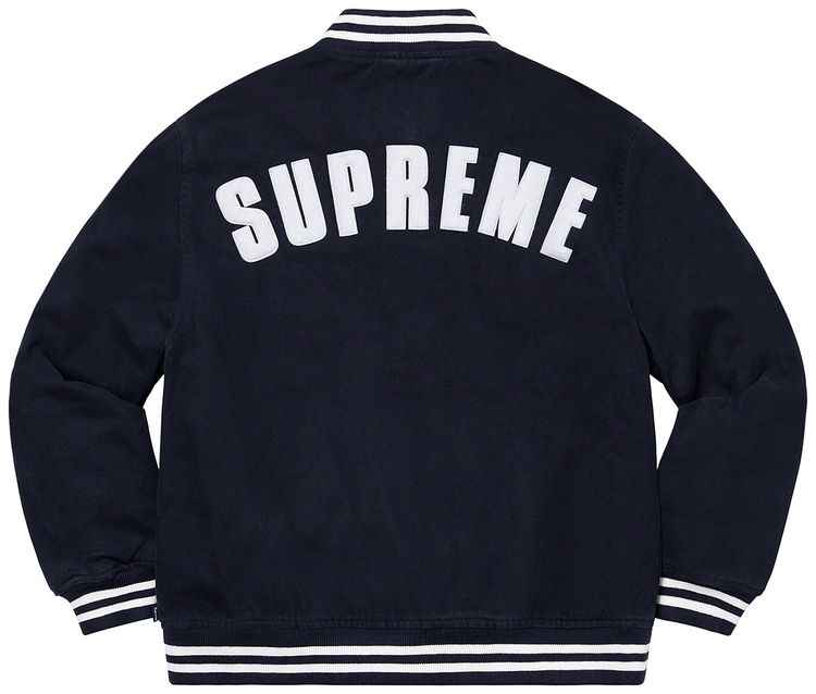 Supreme x New Era x MLB Varsity Jacket Navy