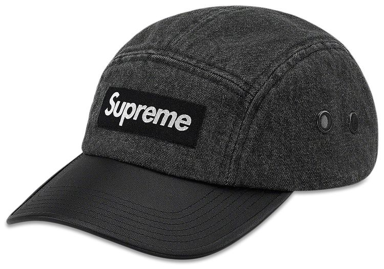 Supreme 2 Tone Denim Camp Cap Black