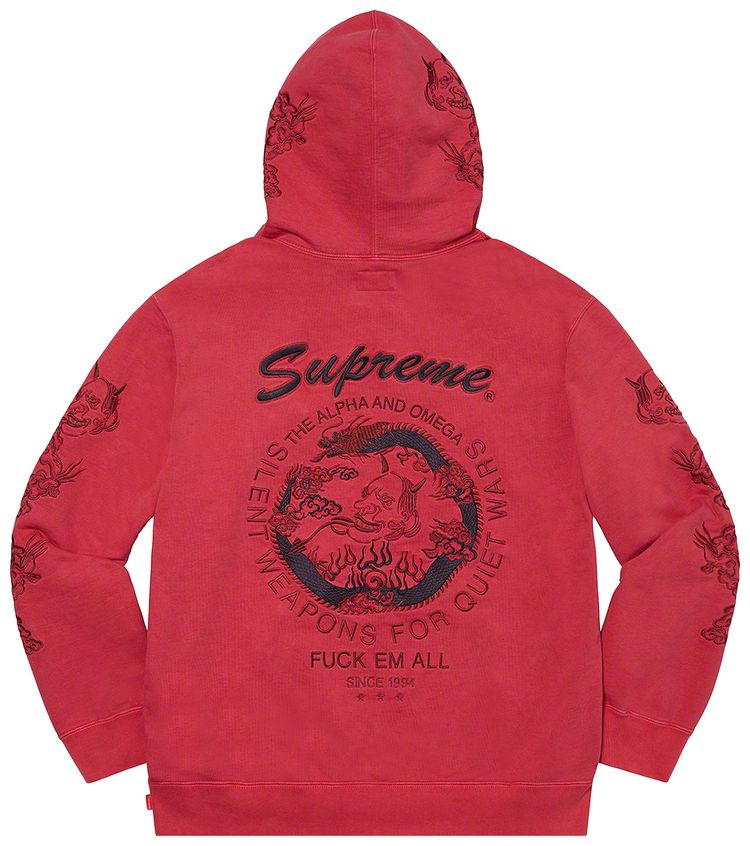 Buy Supreme Dragon Overdyed Hooded Sweatshirt 