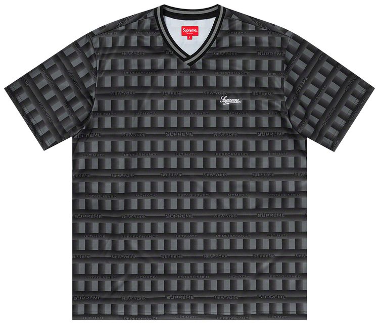 Supreme Grid Soccer Jersey Black
