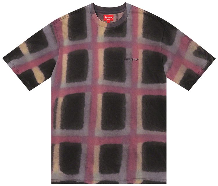 Supreme Sprayed Plaid Short Sleeve Top Black