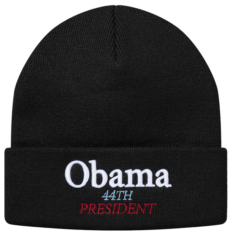 Supreme Obama Beanie Black