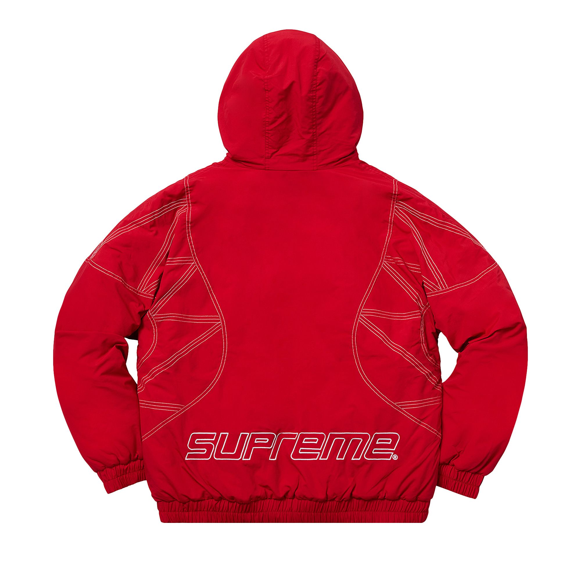Buy Supreme Zig Zag Stitch Puffy Jacket 'Red' - FW18J15 RED | GOAT