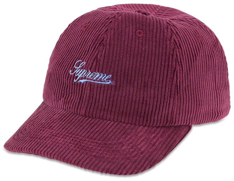 Supreme Script Corduroy 6 Panel Magenta