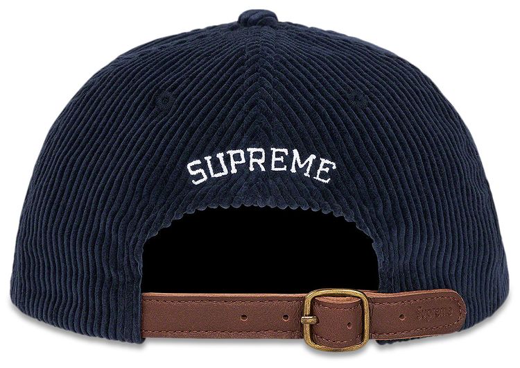 Supreme Script Corduroy 6 Panel Navy