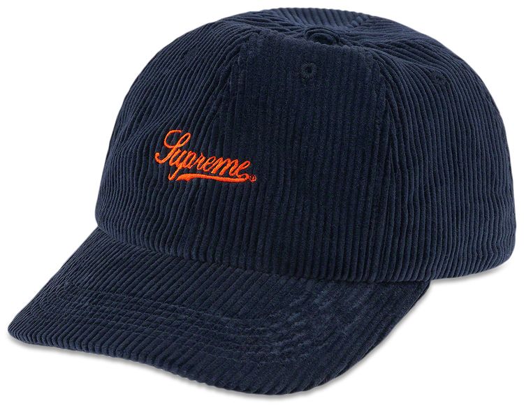Supreme Script Corduroy 6 Panel Navy
