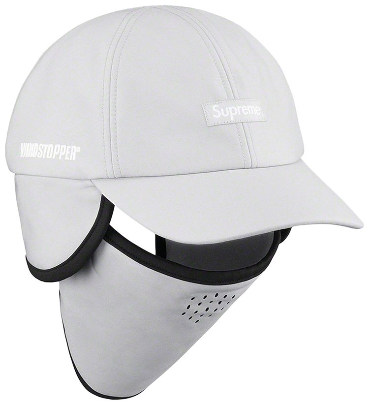 Supreme x WINDSTOPPER Facemask 6 Panel Light Grey