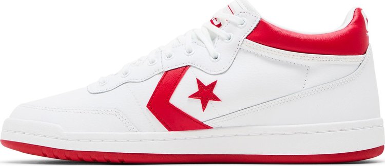 Fastbreak Pro Leather Mid White Enamel Red